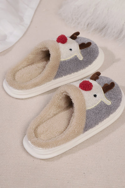 Elk Furry PVC Flat Slippers - 3 color options!