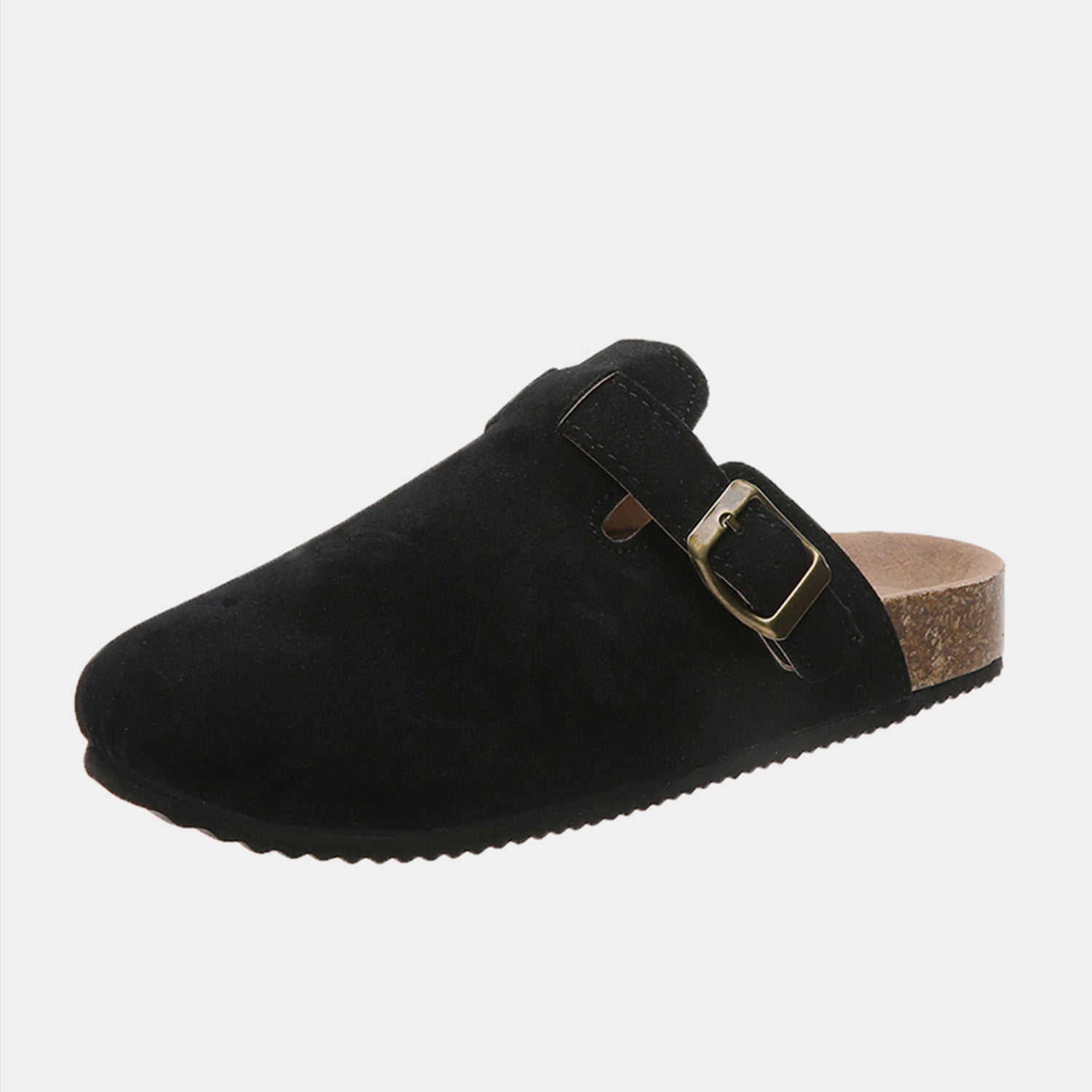 Suede Closed Toe Buckle Slide - 6 color options!
