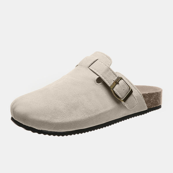 Suede Closed Toe Buckle Slide - 6 color options!