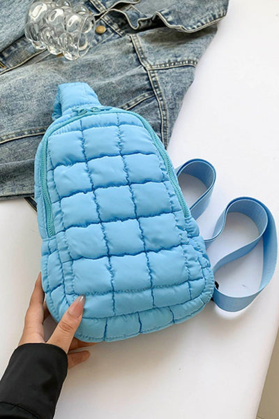 Quilted Nylon Crossbody  Bag