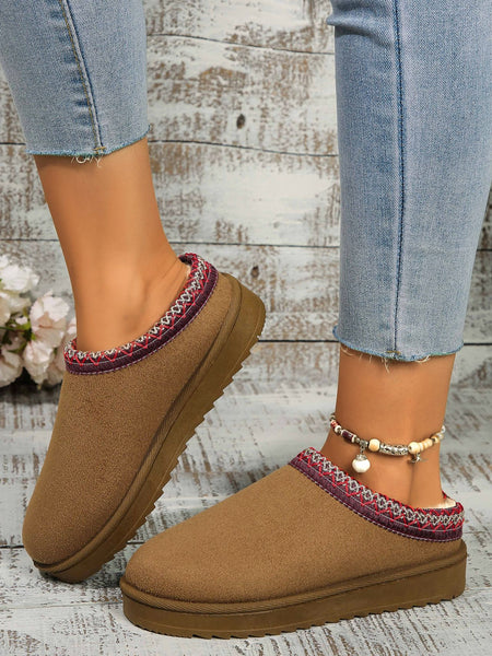 Round Toe Platform Slippers - 4 color options