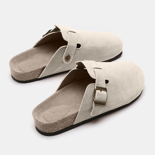 Suede Closed Toe Buckle Slide - 6 color options!