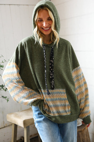 Pop of Fun Hacci Color Block Sweater Hoodie