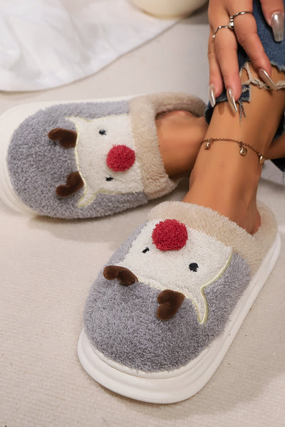 Elk Furry PVC Flat Slippers - 3 color options!