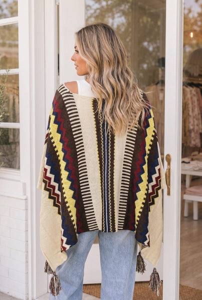 Chilly Nights Kimono Wrap with Tassel Tie