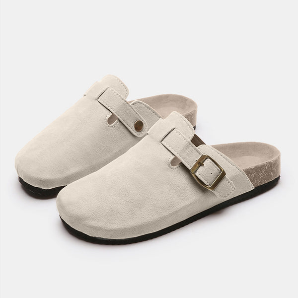 Suede Closed Toe Buckle Slide - 6 color options!