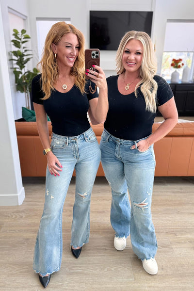 Judy Blue Full Size Medium Rise Tummy Control Destroy Flare