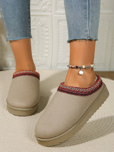 Round Toe Platform Slippers - 4 color options