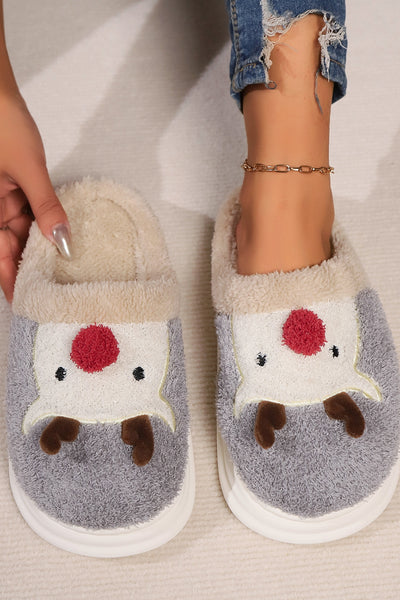 Elk Furry PVC Flat Slippers - 3 color options!
