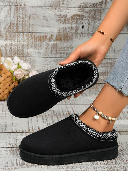 Round Toe Platform Slippers - 4 color options
