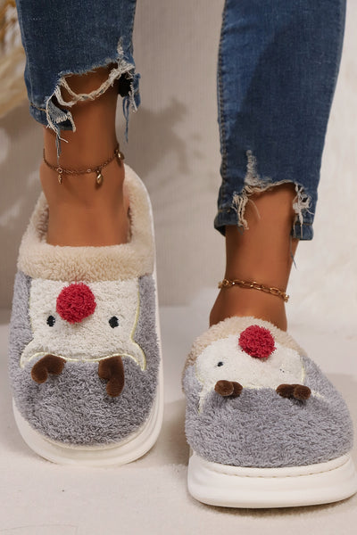 Elk Furry PVC Flat Slippers - 3 color options!