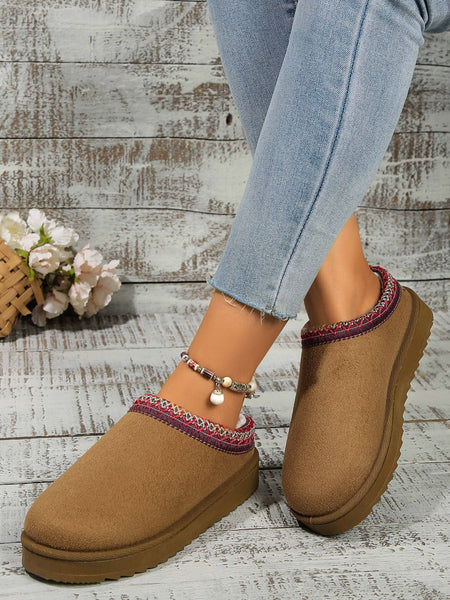 Round Toe Platform Slippers - 4 color options