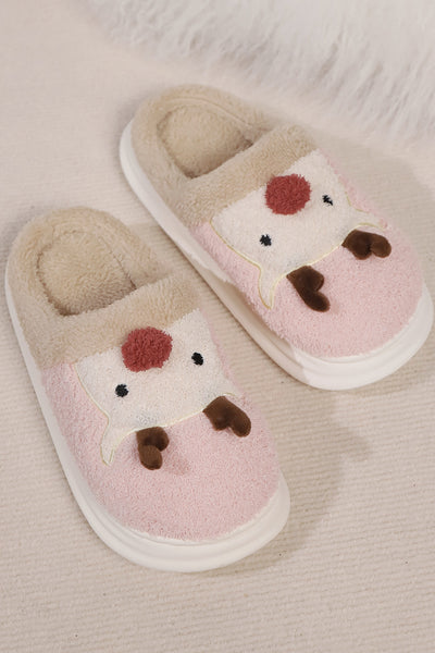 Elk Furry PVC Flat Slippers - 3 color options!