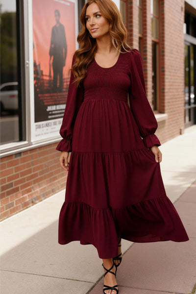 Burgundy Magic Maxi Dress