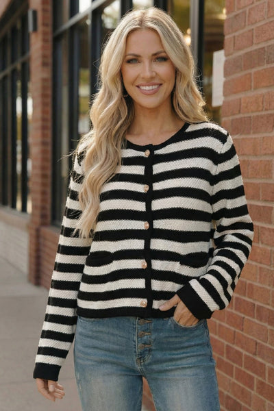 The Parisian Stripe Cardigan