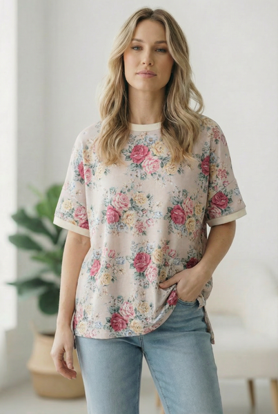 Late to My Coffee Date Oatmeal Tee