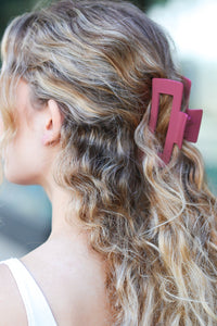 Burgundy Classic Big Hair Claw