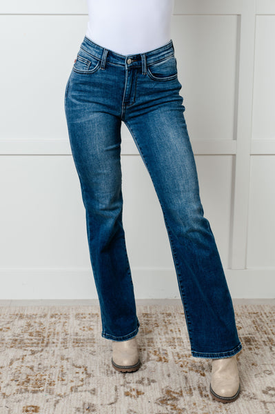 Hannah Mid Rise Thermal Bootcut Jeans