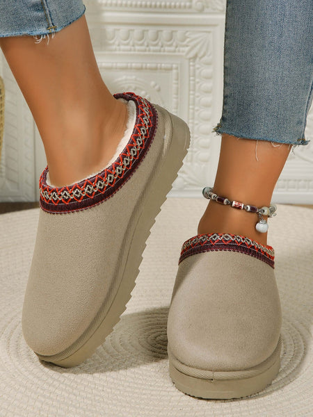 Round Toe Platform Slippers - 4 color options