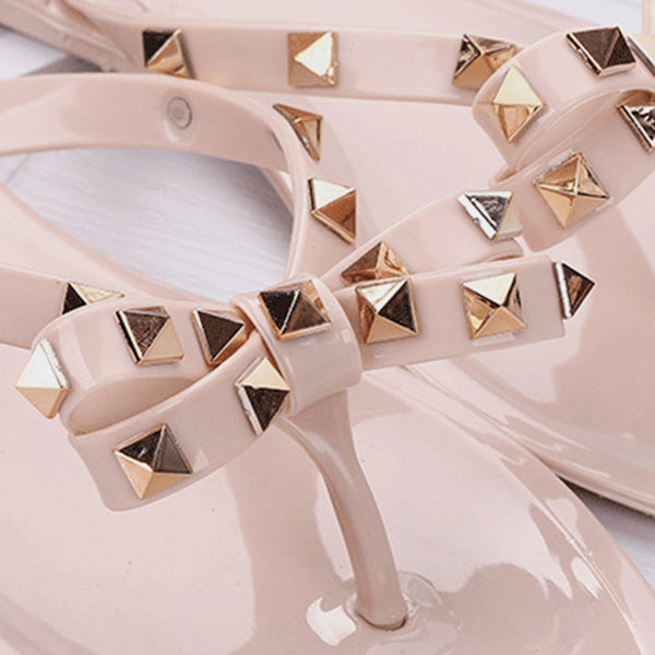 Bow Toe Post PVC Sandals - 2 color options!