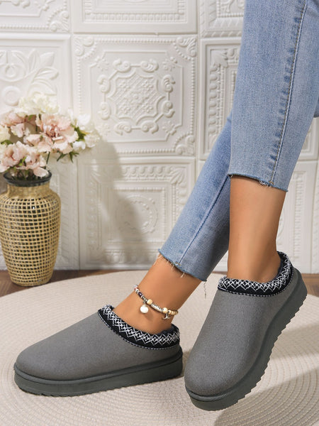 Round Toe Platform Slippers - 4 color options
