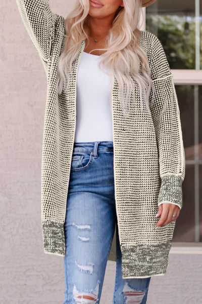 Heathered Open Front Longline Cardigan - 3 colors available