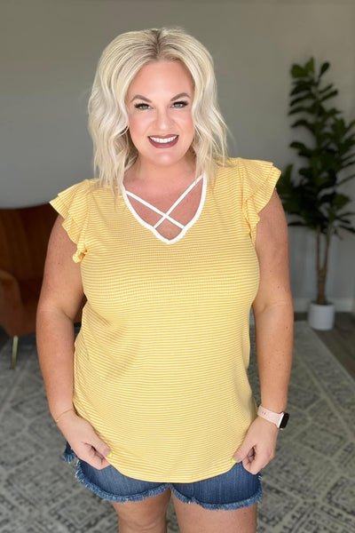 Out of Town Top in Yellow