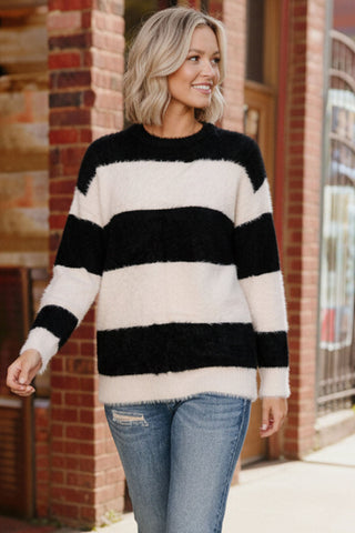 Downtown Darling Wide Stripe Sweater