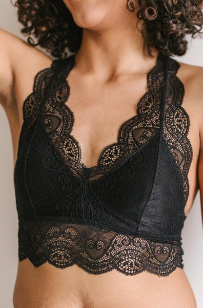 Lacey Lover Bralette in Black