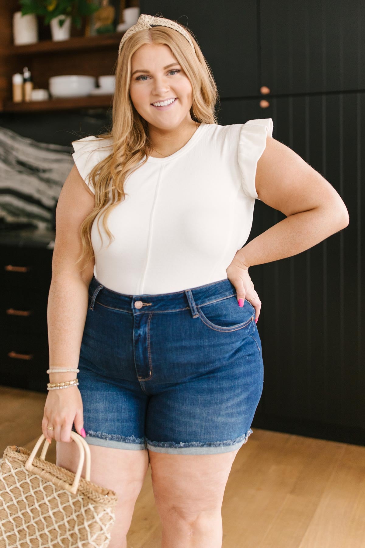 Vera Flutter Top in White