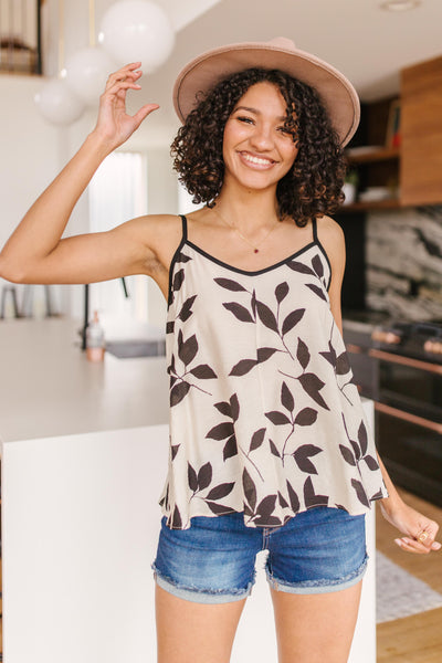 New Leaf Cami In Taupe