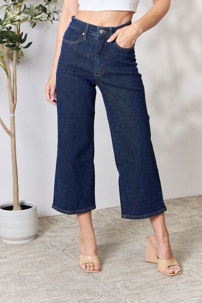 Judy Blue High Waist Cropped Wide Leg Jeans