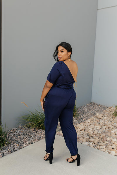 Arm And A Leg Jumpsuit In Navy