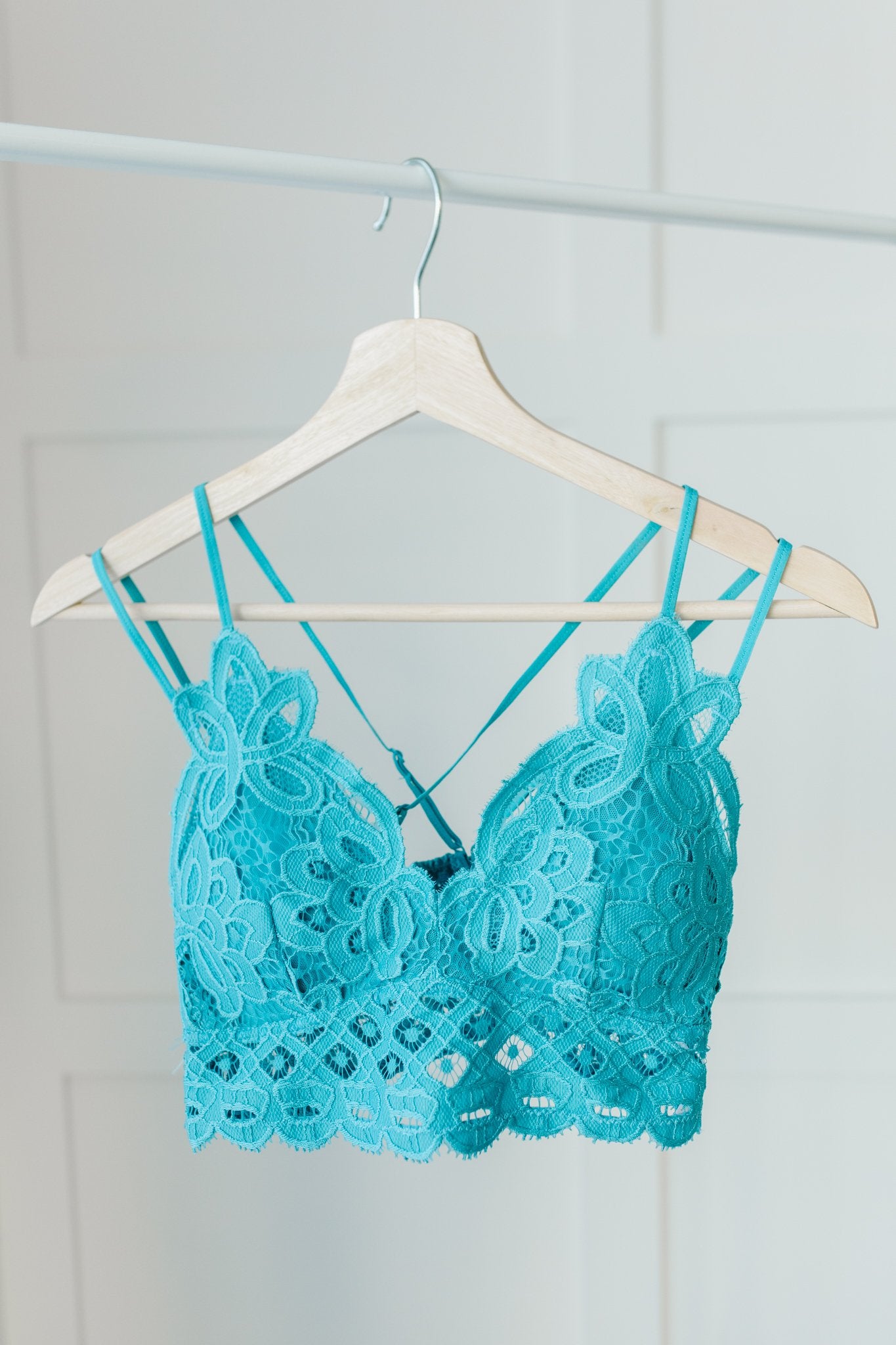 Lacey and Layered Bralette in Harbor Blue