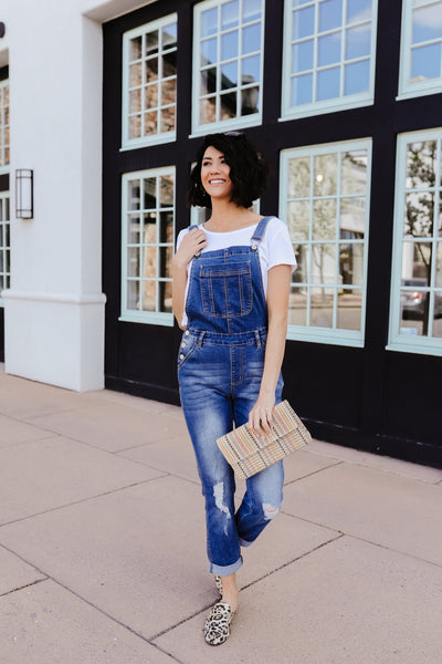 Under Siege Overalls In Medium Wash