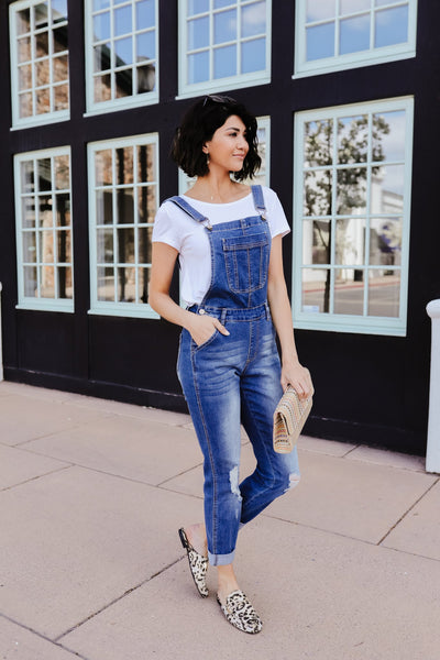 Under Siege Overalls In Medium Wash