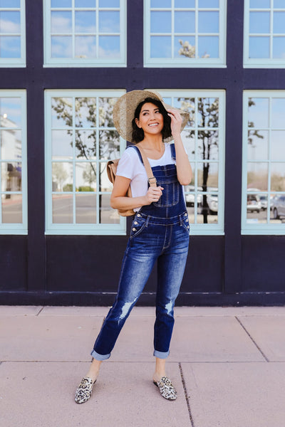 Under Siege Overalls In Dark Wash