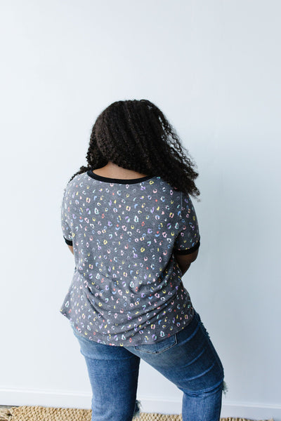 Confetti Leopard Top