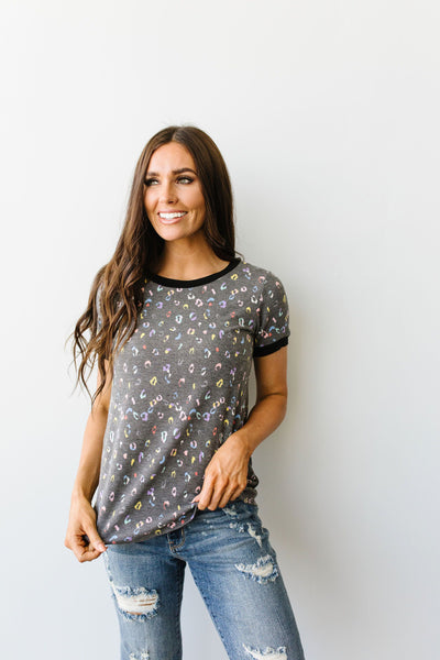 Confetti Leopard Top