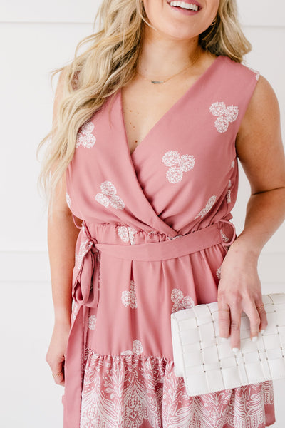 Triple Threat Mini Dress In Mauve