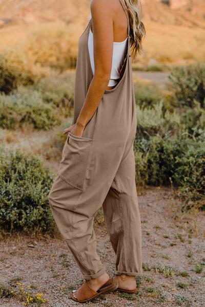 V-Neck Sleeveless Jumpsuit with Pocket - 5 color options