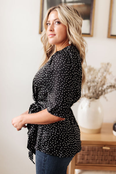 All Set Polka Dot Top in Black