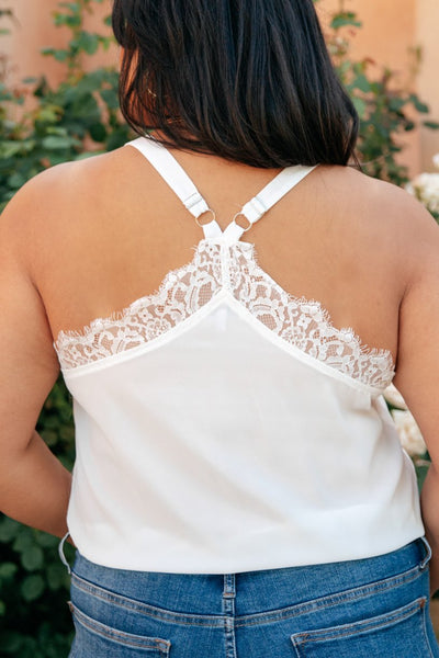 Lace Bonbon Bodysuit in White