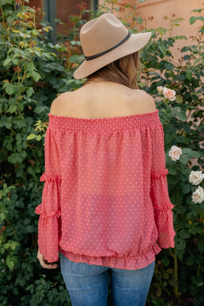 Dreaming Of Swiss Dots Top in Mauve