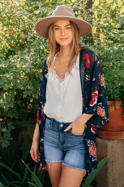 Flowers On The Water Kimono