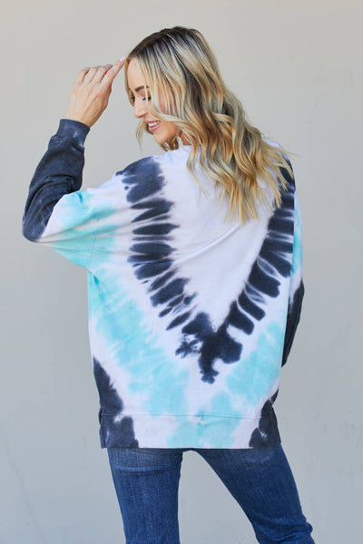 Tie-Dye Side Slit Sweatshirt