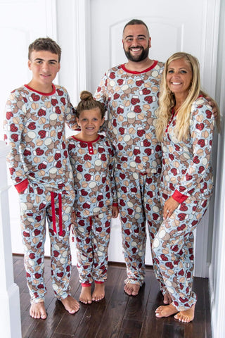 PREORDER: Matching Christmas Pajama Moose with Plaid Heart