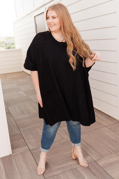 Pocket Poncho in Black