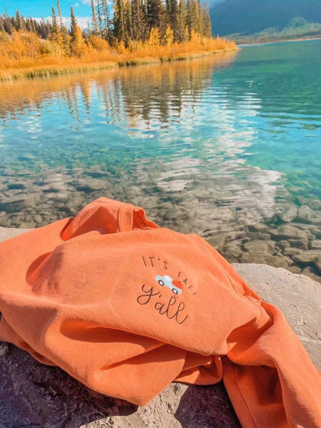 PREORDER: It's Fall Y'all Embroidered Sweatshirt in Two Colors