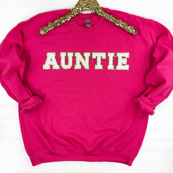 PREORDER: Auntie Chenille Patch Sweatshirt
